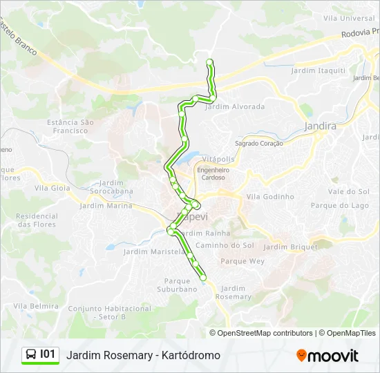 I01 Bus Line Map