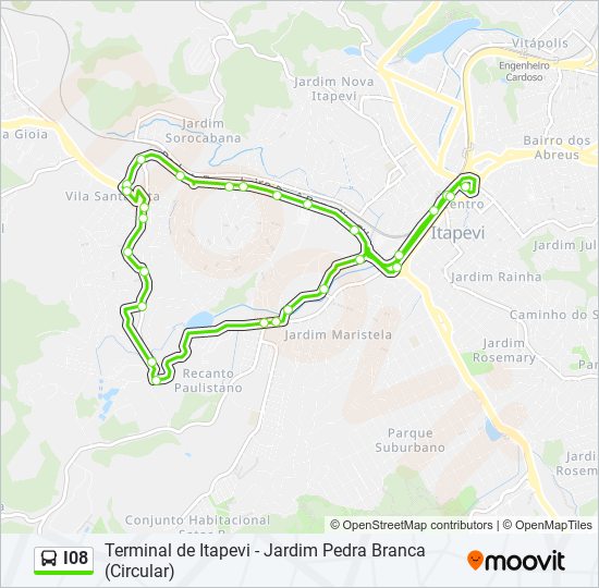 I08 bus Line Map