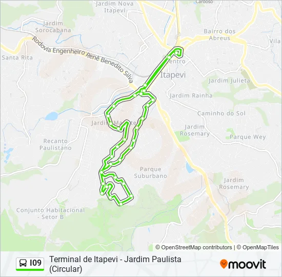 I09 Bus Line Map
