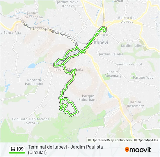 I09 Bus Line Map