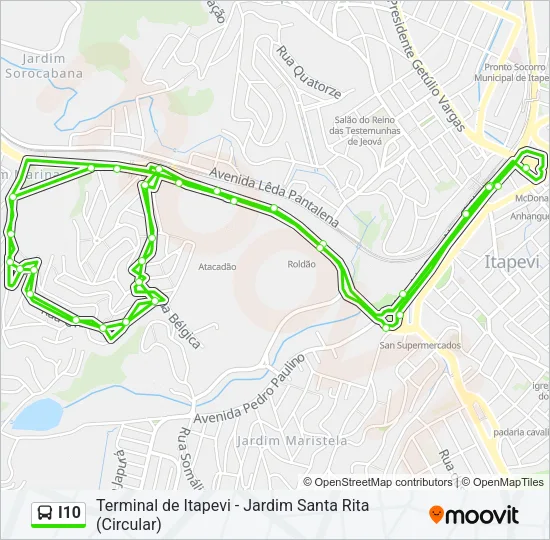I10 Bus Line Map