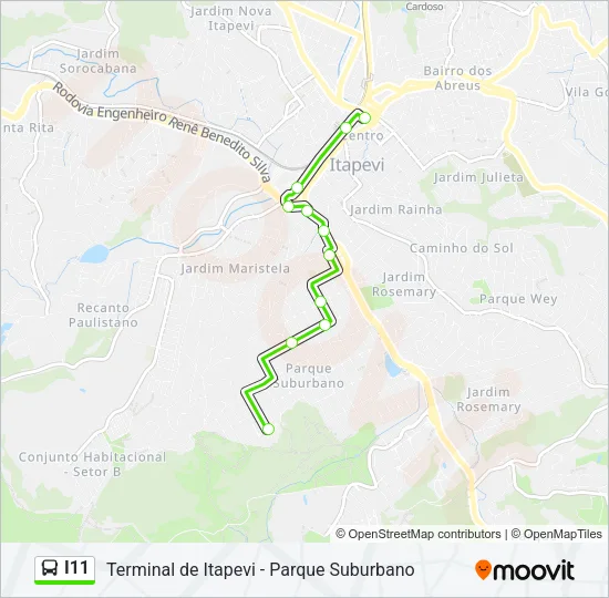 I11 Bus Line Map