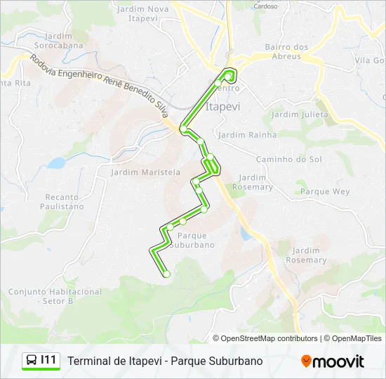 I11 Bus Line Map