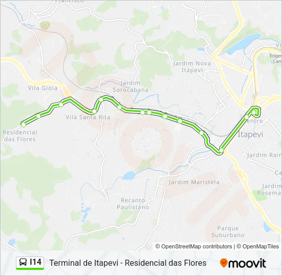 I14 Bus Line Map