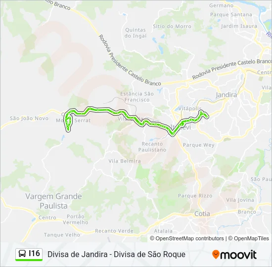 I16 Bus Line Map