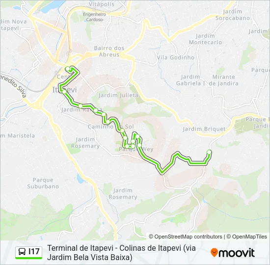 I17 Bus Line Map