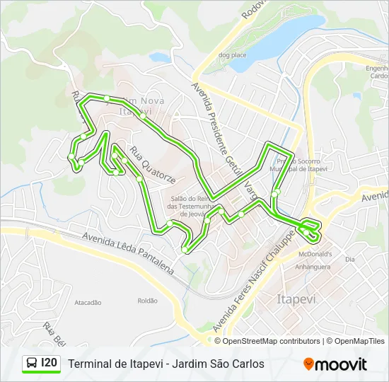 I20 Bus Line Map