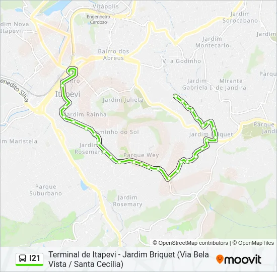 I21 Bus Line Map