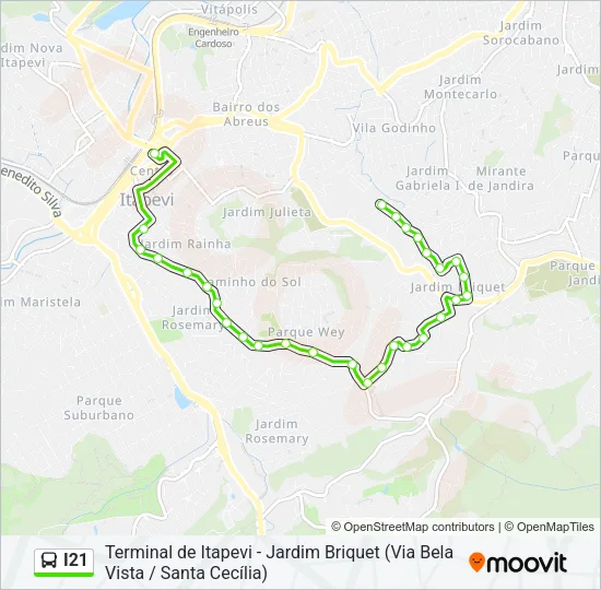 I21 Bus Line Map