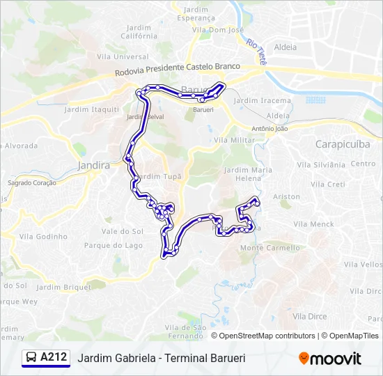 A212  Line Map