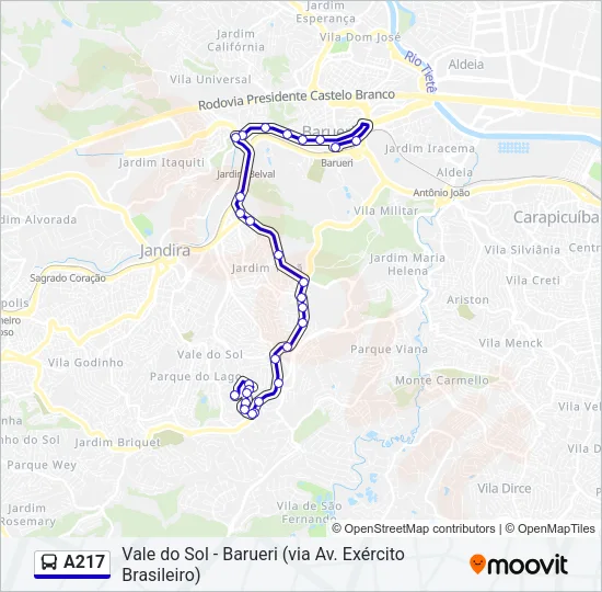 A217  Line Map