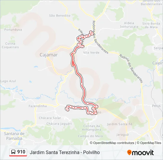 910 Bus Line Map