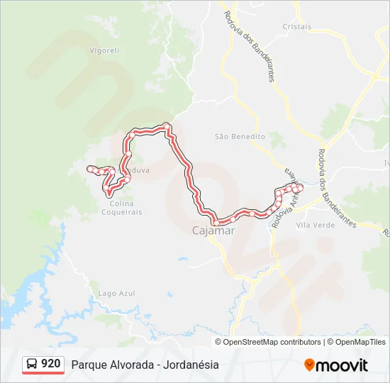 920 Bus Line Map
