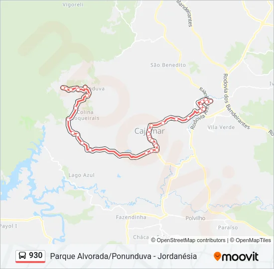 930 Bus Line Map