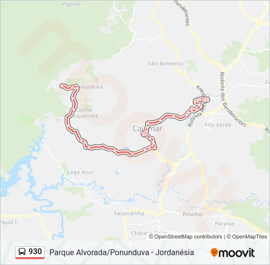 930 Bus Line Map
