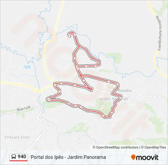 940 Bus Line Map