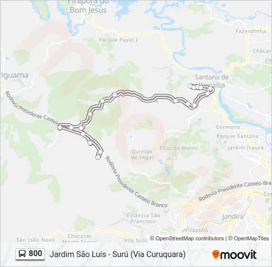 800 Bus Line Map