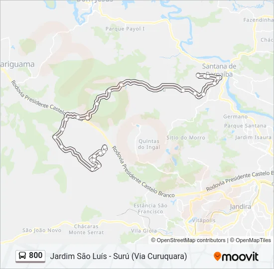 800 Bus Line Map