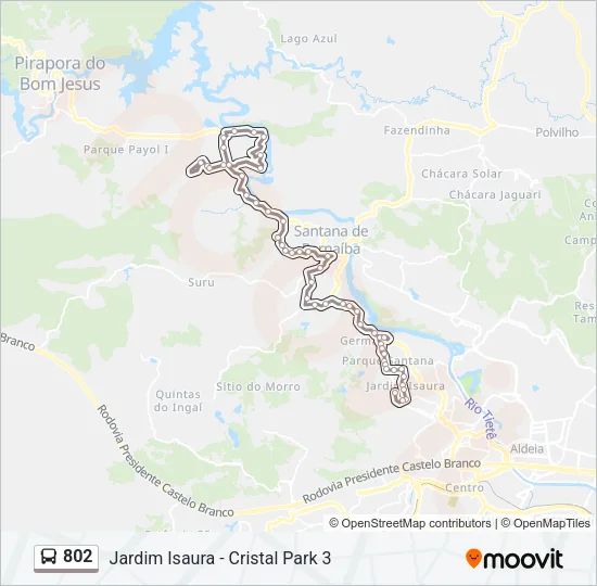 802 Bus Line Map