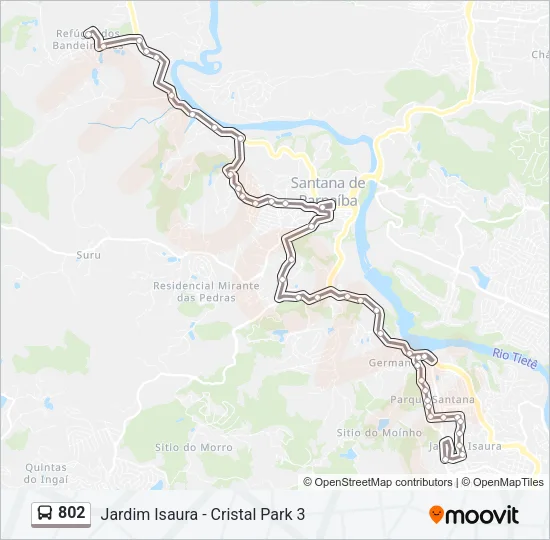 802 Bus Line Map
