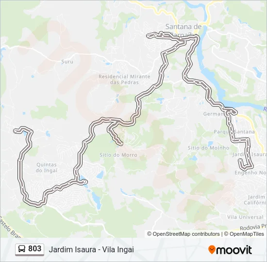 803 Bus Line Map