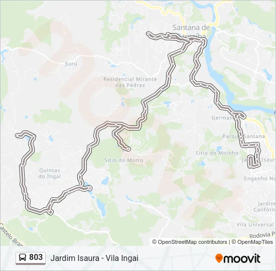 803 Bus Line Map