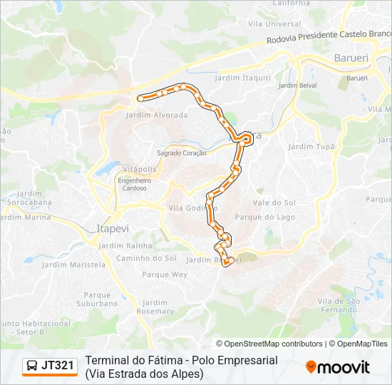JT321 Bus Line Map