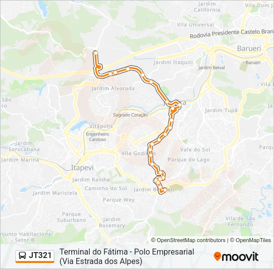 JT321 Bus Line Map