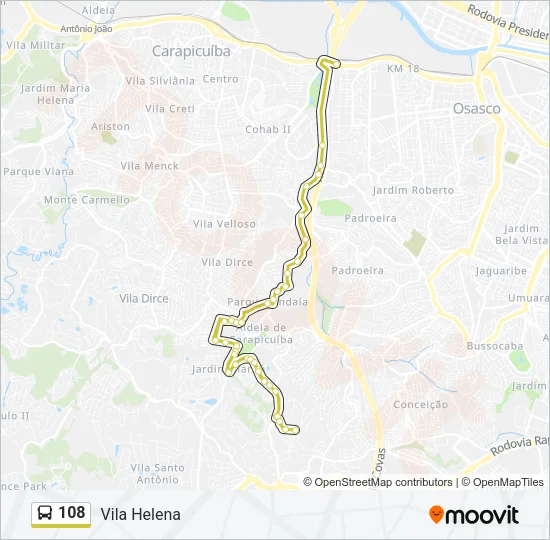 108 Bus Line Map
