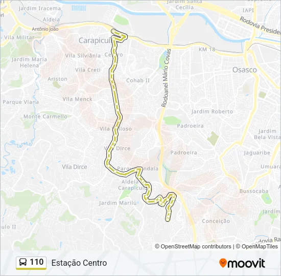 110 Bus Line Map
