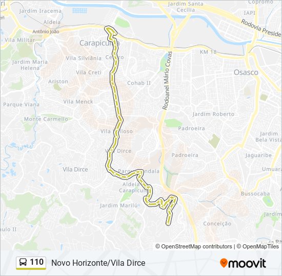 110 bus Line Map