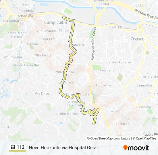 112 Bus Line Map