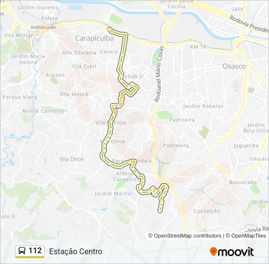 112 Bus Line Map