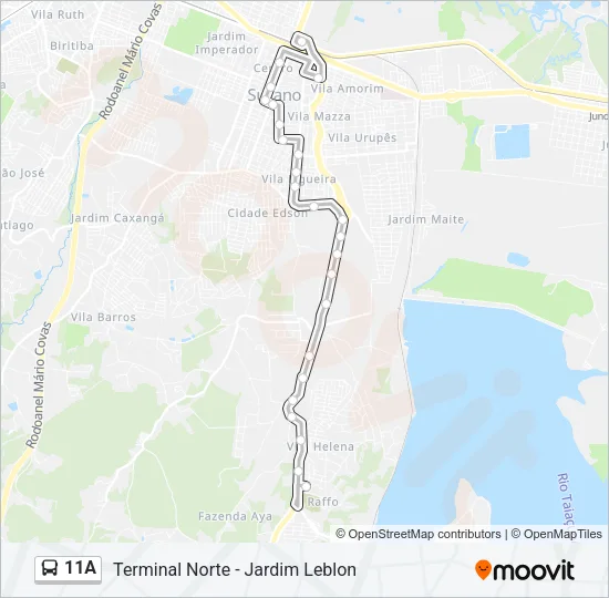 11A Bus Line Map
