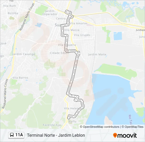 11A Bus Line Map