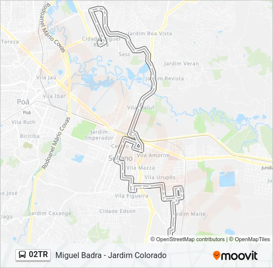 02TR Bus Line Map