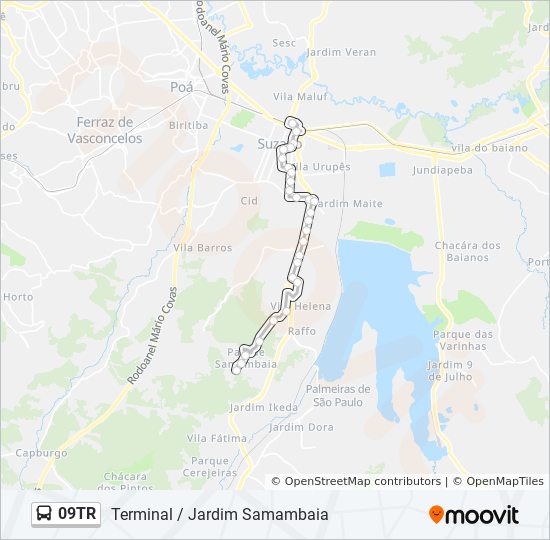 Mapa de 09TR de autobús