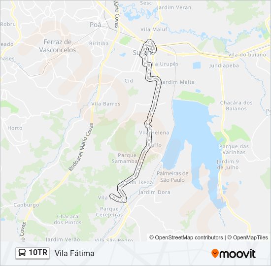 Mapa de 10TR de autobús