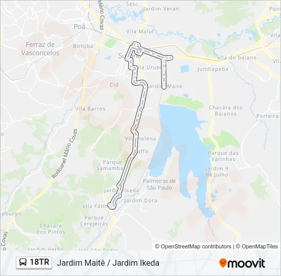 18TR Bus Line Map