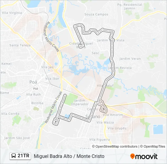 21TR Bus Line Map