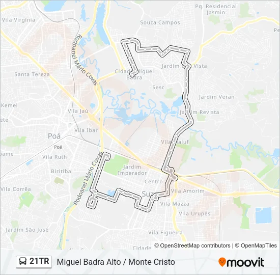 21TR Bus Line Map