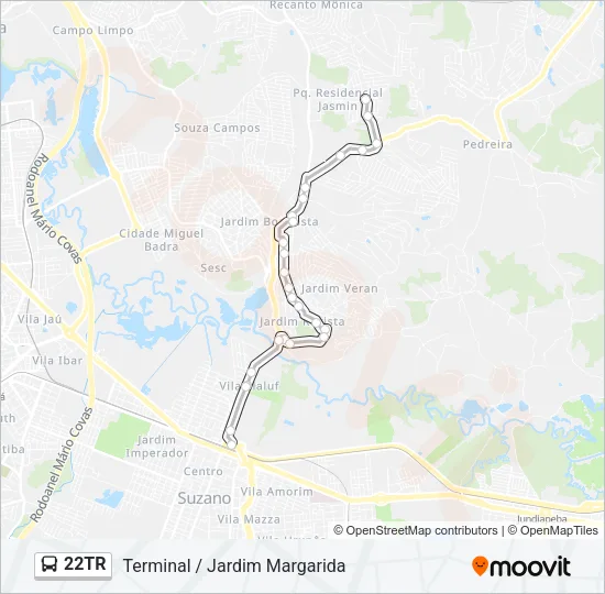 22TR Bus Line Map