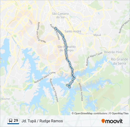 29 Bus Line Map