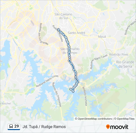 29 Bus Line Map
