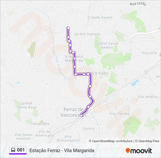 001 Bus Line Map