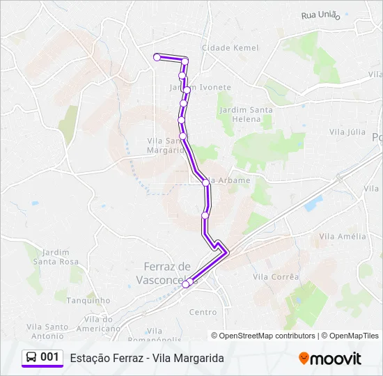 001 Bus Line Map