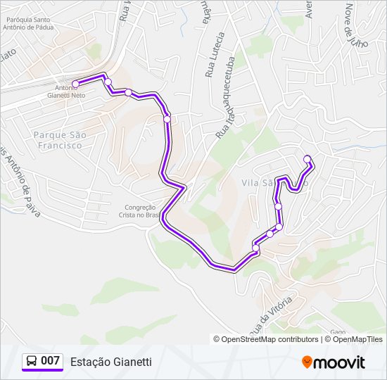 007 bus Line Map