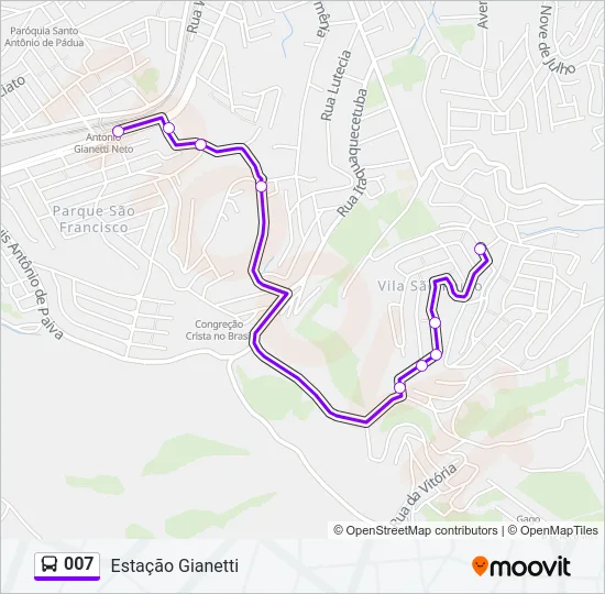 007 Bus Line Map