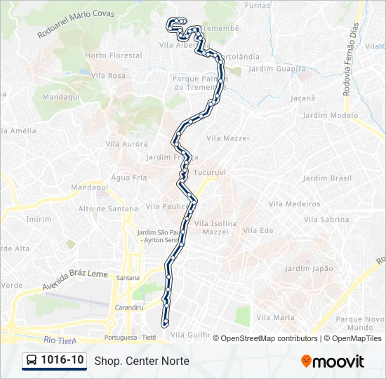 1016-10 Bus Line Map