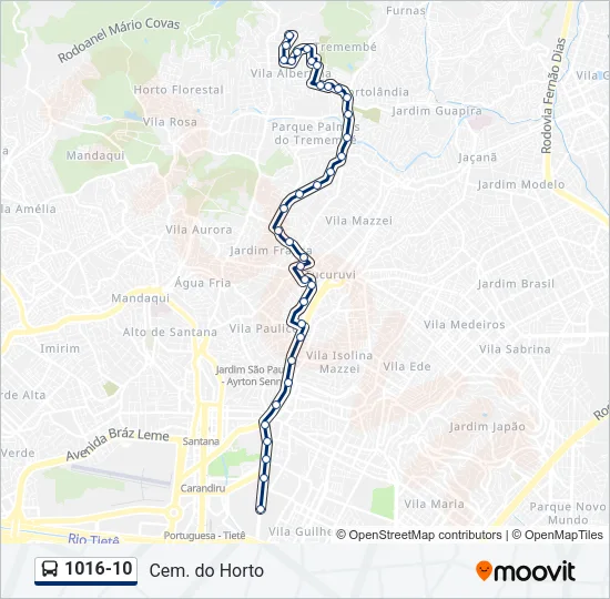1016-10 Bus Line Map